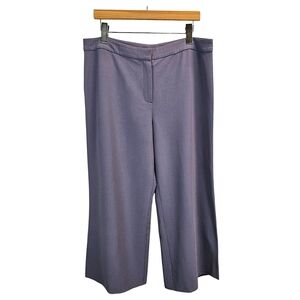 St. John Womens Santana Knit Ankle Dress Pants 14 Purple Quiet Luxury Classic